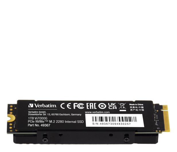 VERBATIM 1TB M.2 PCIe Gen4 NVMe Vi7000G Heatsink - 1216353 - zdjęcie 4